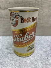 Huber Bock Beer Can Vintage 12oz Steel Flat Top Wisconsin Breweriana
