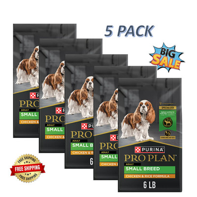 5 Pack,Purina Pro Plan Specialized Small Breed Adult Dry Dog Food - Chicken 6LB