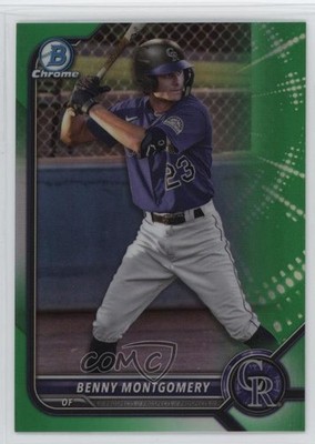 2022 Bowman Draft Chrome Green Refractor 56/99 Benny Montgomery #BDC-155 0ji1