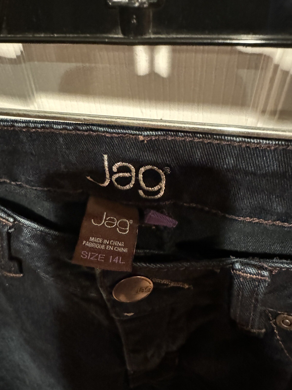 Jag Dark Wash Denim Stretch Blue Jeans Women's Size 14L