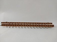 Tie Belt Rack Vintage Wood W Metal 15 Pegs Wood Wall Mount clothing Organizer