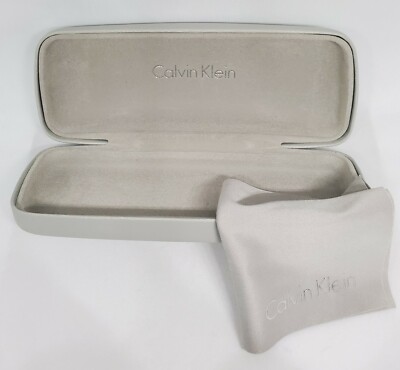 Calvin Klein Gray Case Velvet Lining Eyeglasses Sunglasses Case