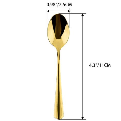 15 Packs Demitasse Espresso Spoons 4.3 Inch Mini Gold Coffee Spoon - Picture 2 of 7