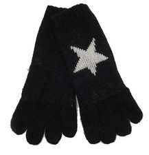 Codello 32098503 Poetry Grunge Knit Gloves Black New