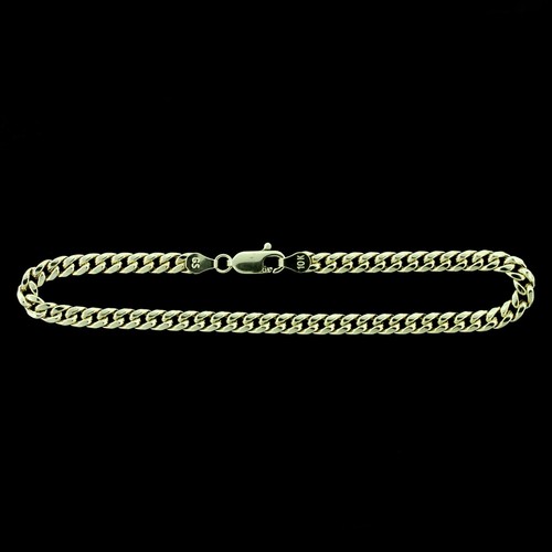 Real 10K Yellow Gold Miami Cuban Link Chain Bracelet 5mm 7" inch Men Women - Picture 3 of 6