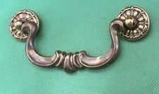 Antique Hardware MCM French Provincial Drawer Bail Pull Brass 4.25”centers