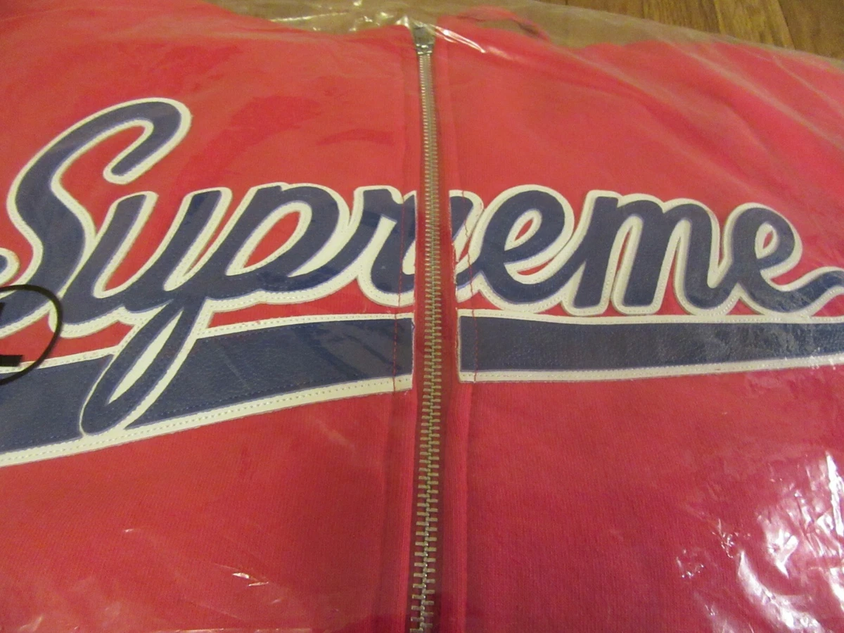 Supreme Vanson Leathers Spider Web Zip Up Hooded Sweatshirt Size