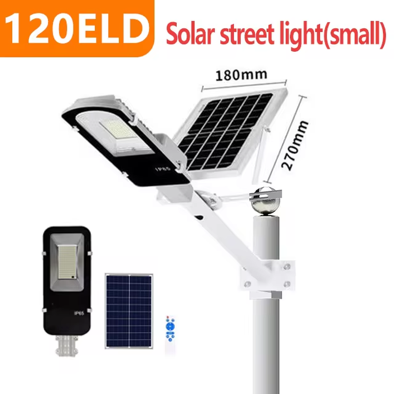 200W High-Power Solar Street Light with 6000mAh Battery Waterproof Auto On/Off