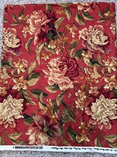 Raymond Waites Floral ROSES Drapery Weight Fabric 56"x84 Mill Creek