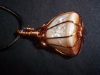 Wire Wrapped Polished Lake Superior Banded Agate 18 inch Necklace A-134