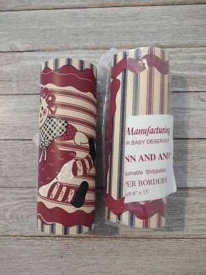 Glenna Jean Raggedy Ann & Andy Two 5 Yd. Pre-pasted Wall Border Rolls 
