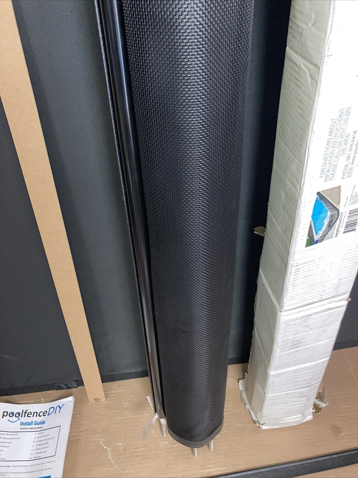 Kit de valla de piscina salvavidas hágalo usted mismo, 4 x 12 pies, negro sin mangas de cubierta Foto 4 de 4
