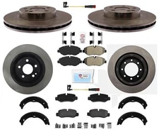 Front & Rear Carbon Brake Rotors Pads For 16-21 Mercedes Benz Metris