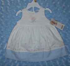 Carters Sweet Daisy  s 6 Months White  Blue Dress  Diaper Cover ADORABLE NWT