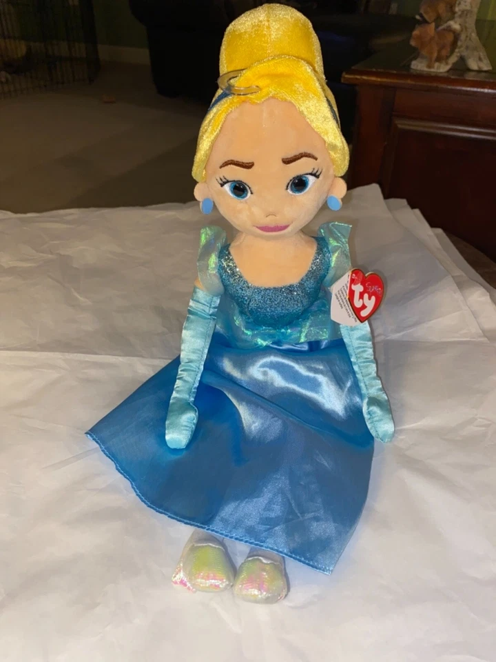 Juguete de peluche TY 18" 2020 Beanie Buddy Disney's Princess Cenicienta como nuevo coleccionable Foto 2 de 4