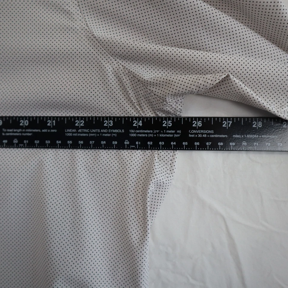 Con.Struct Shirt Mens 2XL Slim Fit 4-Way Stretch Button Up Polka Dot Long Sleeve - Image 3 of 4