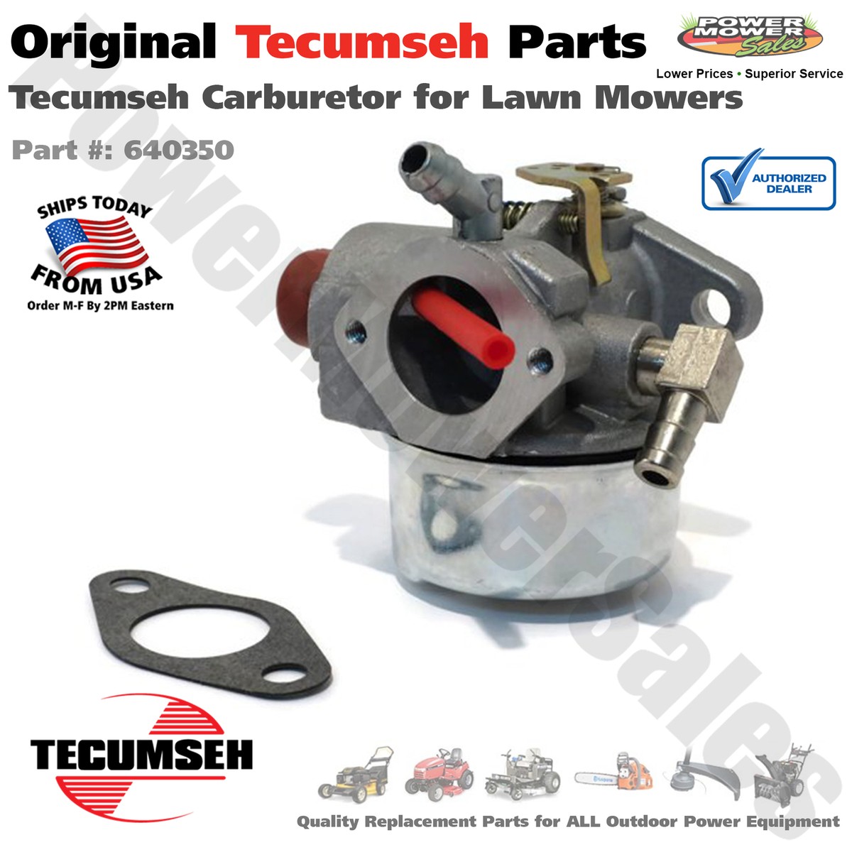 Genuine OEM Tecumseh Carburetor for Engines / 13566, 13144, 640271