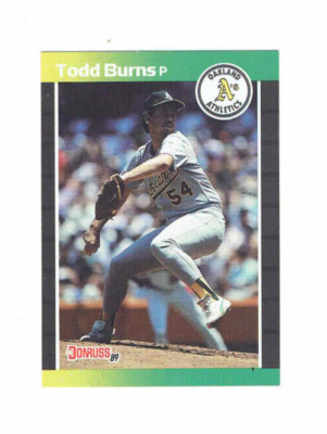 Todd Burns Oakland Athletics Pitcher #564 Donruss 1989 #Baseball Card