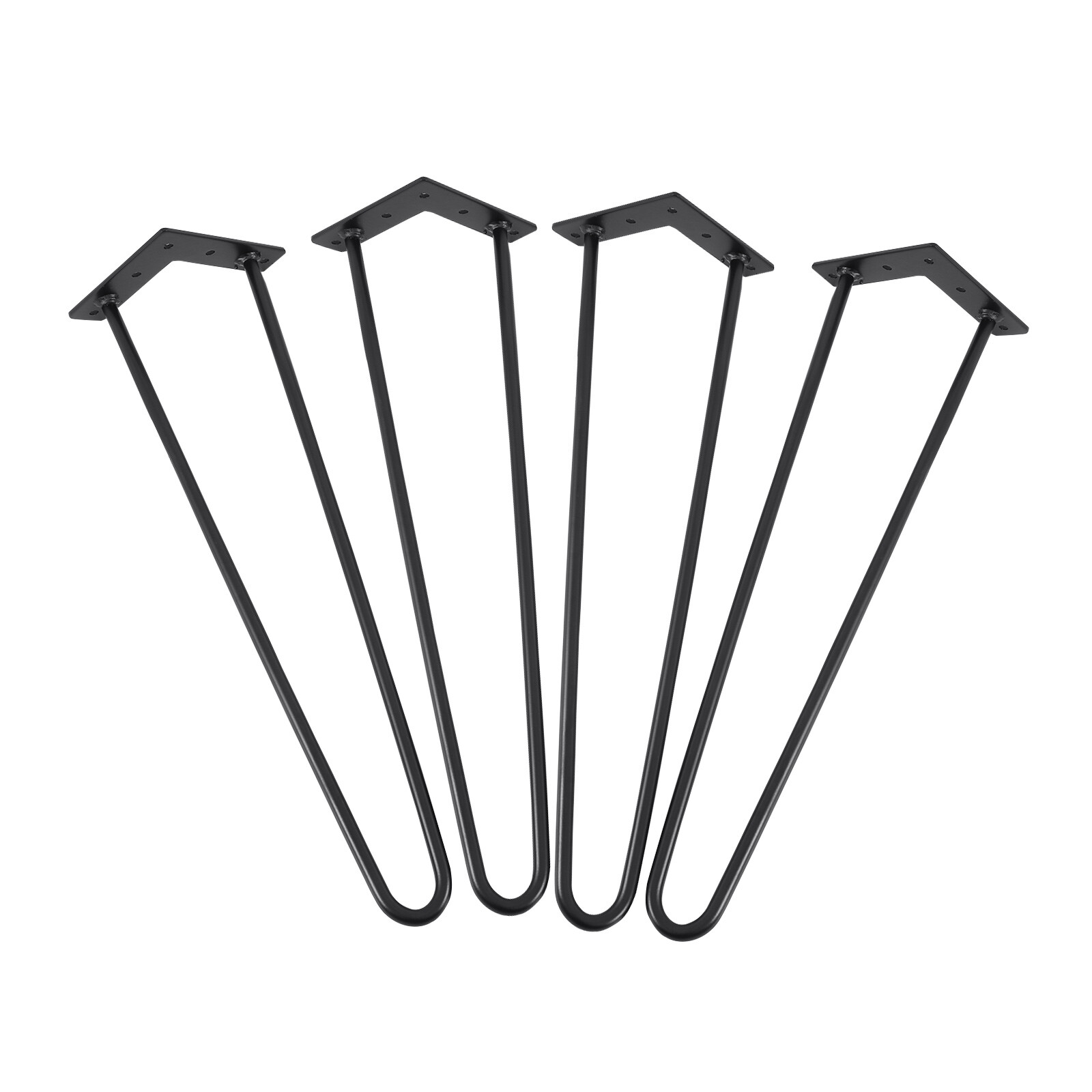 22" Hairpin Table Legs Coffee Table Metal Legs Solid Iron Bar Black Set