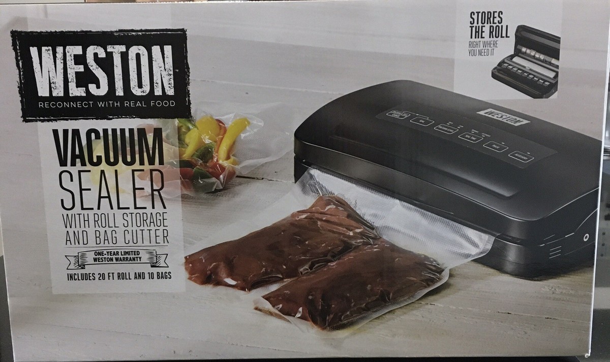 Weston Vacuum Sealer with Roll Cutter,Includes 20 FT ROLL 10