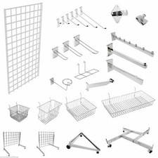 Black Grid Mesh Panel Premium Retail Shop Display Panel Accessory Wall Hook Arms