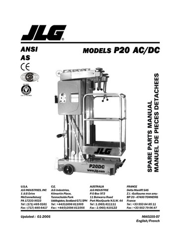 JLG Toucan Vertical Lifts OWNERS PARTS SERVICE Manuals Schematics - MANY MODELS - Picture 213 of 247