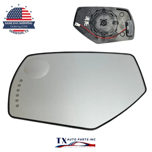 For 2014-18 SILVERADO SIERRA Driver Side Mirror Glass Turn Signal Heated Spotter