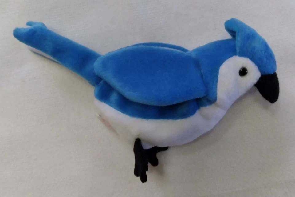 TY BEANIE BABY-NUEVO "COHETE" BLUE JAY DOB 3-12-1997 + ETIQUETA ORIGINAL©1998-RARO-XLNT Foto 2 de 4