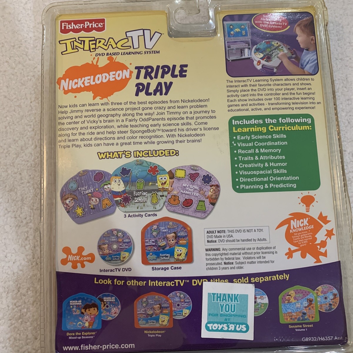 2005 Fisher Price InteracTV Odd Parents Jimmy Neutron
