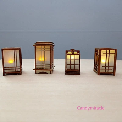 Maßstab 1:12 Puppenhaus Miniatur Möbel Stehlampe Im Japanischen Stil Unvollendet - Bild 1 von 4