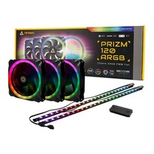 Antec Prizm 120 ARGB 3 2 C 120mm RGB LED Triple Pack Case Fan 120mm 1 Year