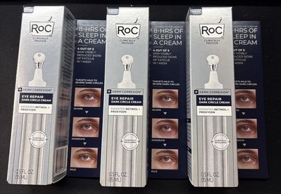 RoC Derm Correxion Eye Repair Dark Circle Treatment 0.5oz ea. Lot of 3!