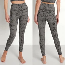 Varley Women's Lets Go Pocket 25" Gray Snake Print Leggings Size Small $108