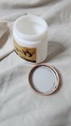 Vintage Milk Glass Jergens Face Cream All-Purpose Jar Pink Cap Paper Labels 1940 — photo 5