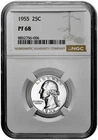 1955 25c Proof Washington Quarter NGC PF 68 White Coin