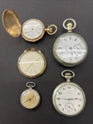 Antique Pocket Watch Collection Lot - 2 Running, 3 Non-running Elgin Gold Filled