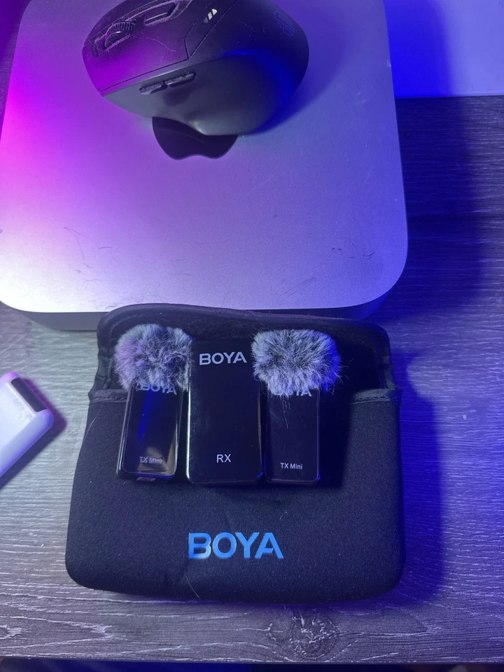 Boya BY-XM6 无线麦克风系统 – 2 个发射器 + 1 个接收器 + 外壳 — 第 2/4 张图片