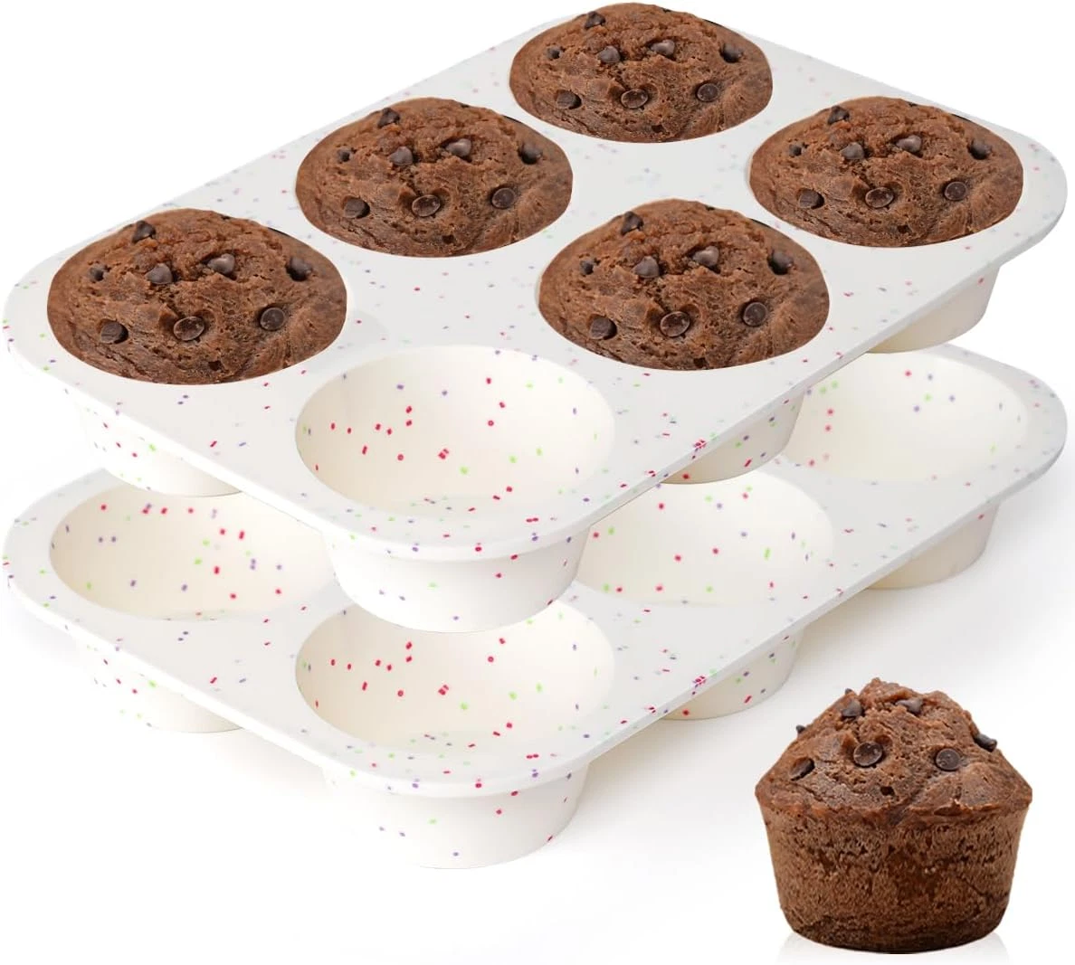CAKETIME Jumbo Muffin Pan, 3.5 Inch Large Muffin Pan 6 Cup Silicone Jumbo Muffin
Opens in a new wind