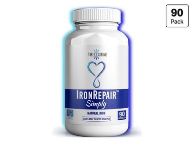 Iron Repair Simply Natural Iron Supplement Best Absorption & Gentle on Stomac...