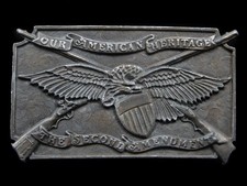 SB03106 VINTAGE 1976 THE SECOND AMENDMENT OUR AMERICAN HERITAGE BELT BUCKLE