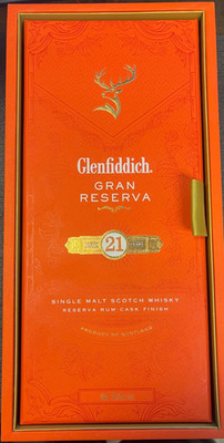 Glenfiddich 21 Year Single Malt Scotch Reserva Rum Cask Empty Bottle