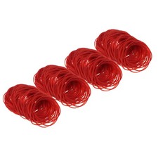 3.5" x 4/57" 500 Pcs Red Elastics Rubber Bands for Office File Folder