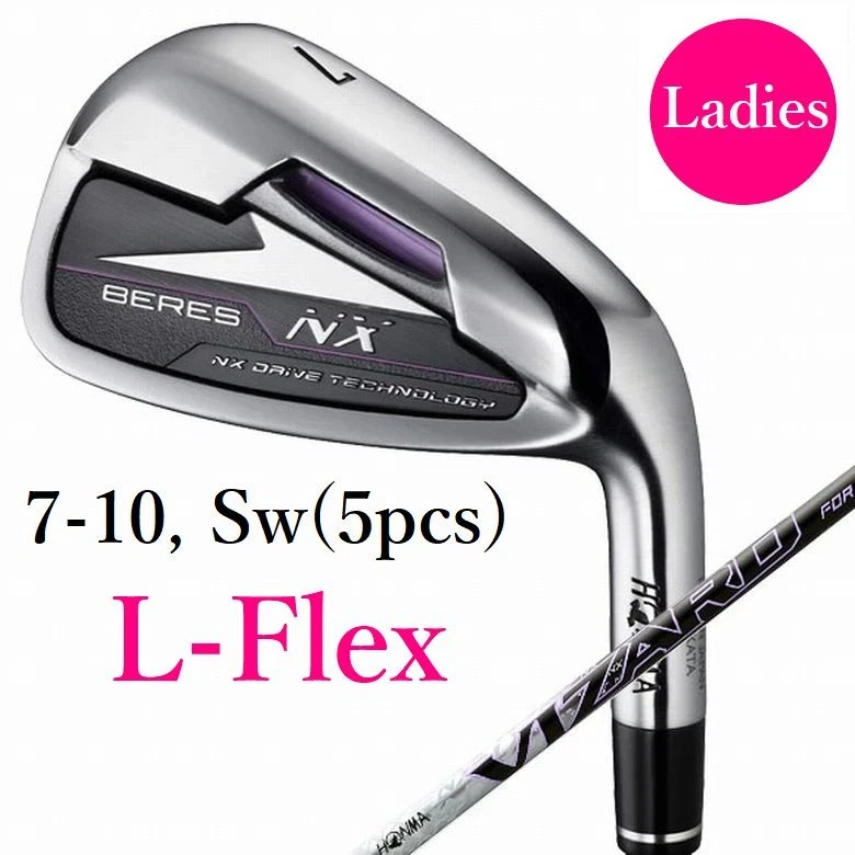 Ladies HONMA BERES NX 2023 Iron Set 7-10, Sw 5pcs L-Flex VIZARD for NX 37 Women - Image 2 of 4