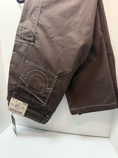 True Religion Men  s Brown Bobby Baggy Cargo Pants 34x32 NWT 689