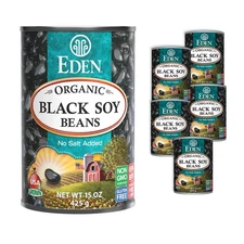 Eden Foods Organic Black Soybeans 15Oz Pack Of 6 Non Gmo Vegan Gluten Free