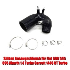 Silikon Ansaugschlauch Schwarz Fiat 500 595 695 Abarth 1.4 Turbo Garrett 1446 GT