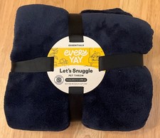 Every Yay Let's Snuggle Black Iris Pet Throw Blanket 40 X 50in 