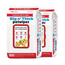 Petkin Pet Wipes for Dogs and Cats 200 Count Large Gentle Cleaning Wipes