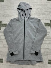 Athleta Hoodie Womens Xs Gray Cotton Blend Full Zip Fleece