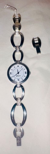 Brighton Meridian Swing Crystal  Silver Watch NWT $125 NEEDS NEW BATTERY